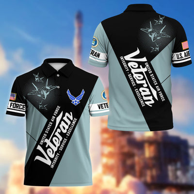 Premium US Veterans Polo Shirt, Gifts For US Veterans, Gifts On Father's Day, Veterans Day.