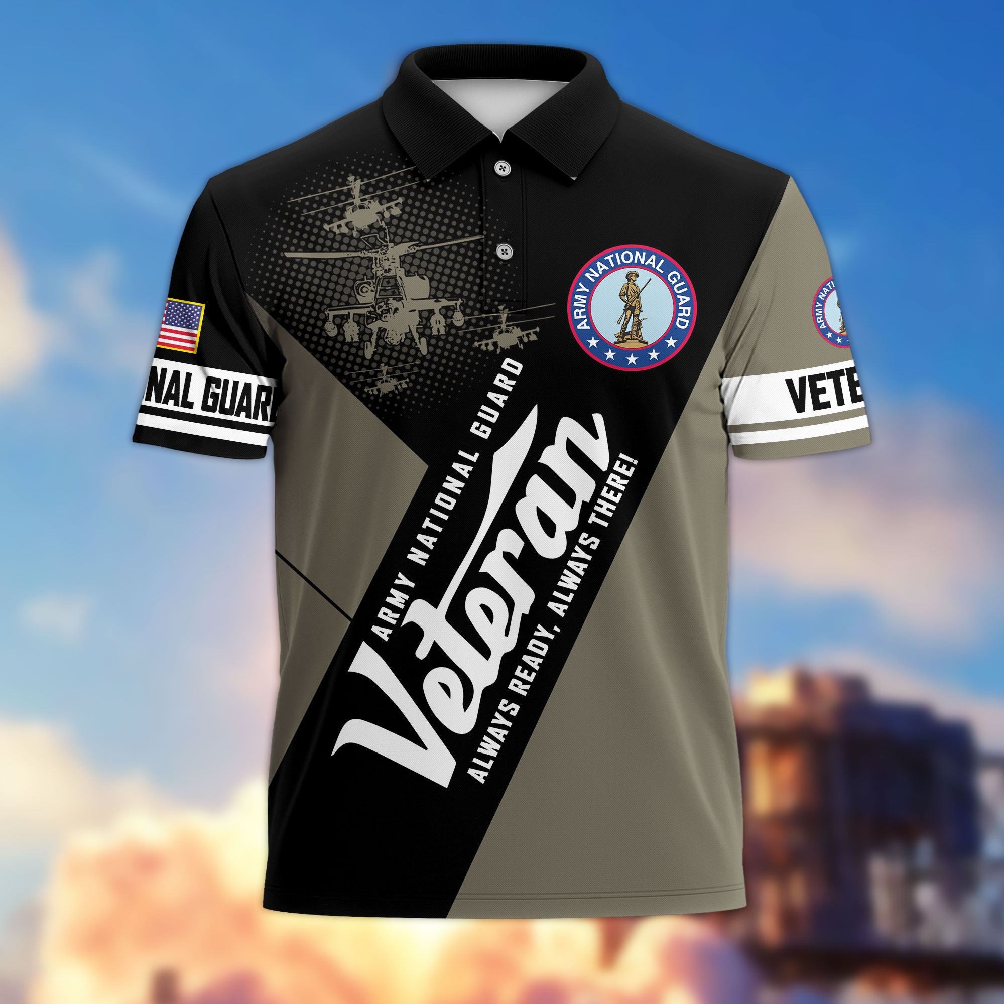 Premium US Veterans Polo Shirt, Gifts For US Veterans, Gifts On Father's Day, Veterans Day.