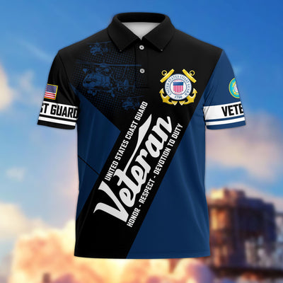 Premium US Veterans Polo Shirt, Gifts For US Veterans, Gifts On Father's Day, Veterans Day.
