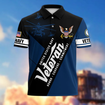 Premium US Veterans Polo Shirt, Gifts For US Veterans, Gifts On Father's Day, Veterans Day.