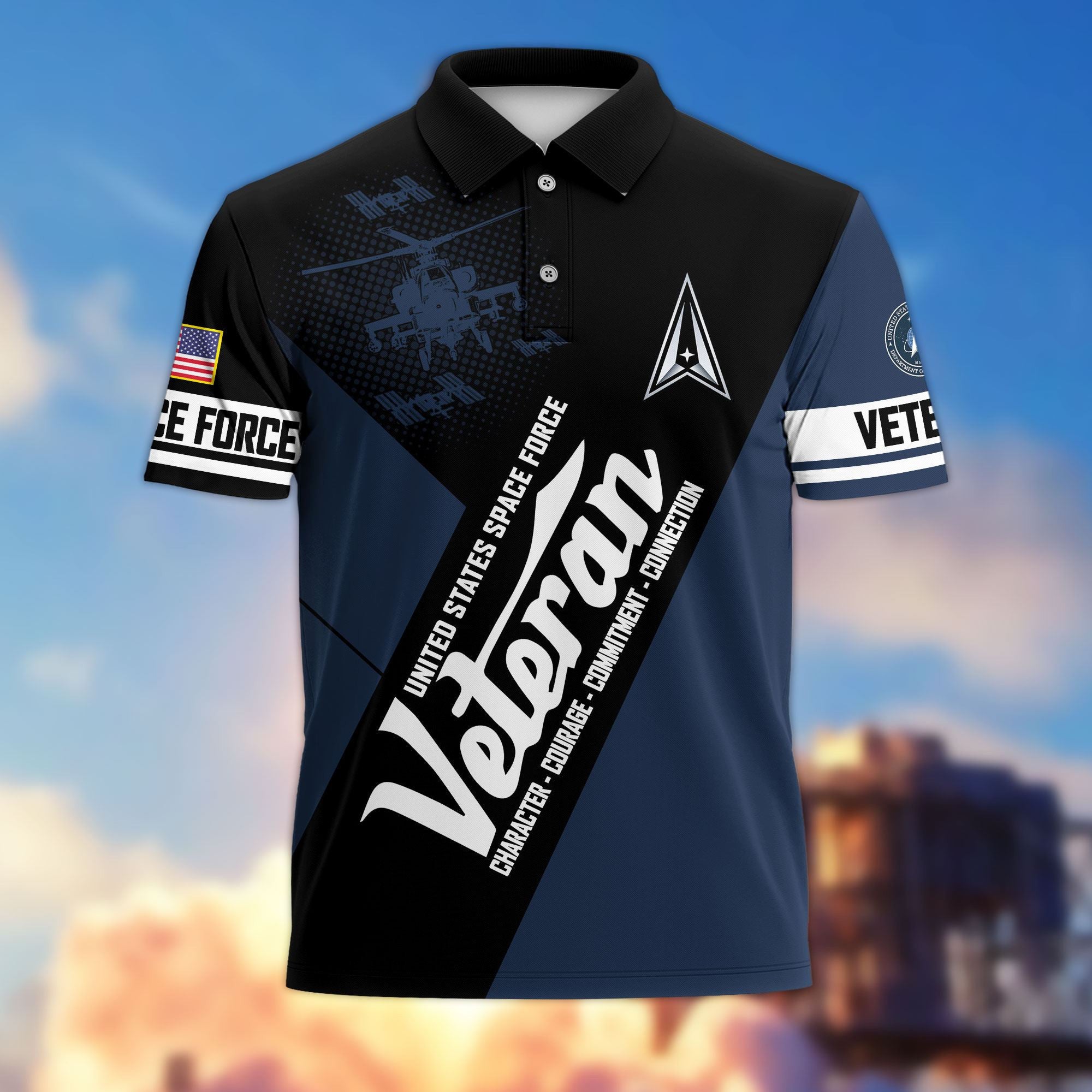 Premium US Veterans Polo Shirt, Gifts For US Veterans, Gifts On Father's Day, Veterans Day.