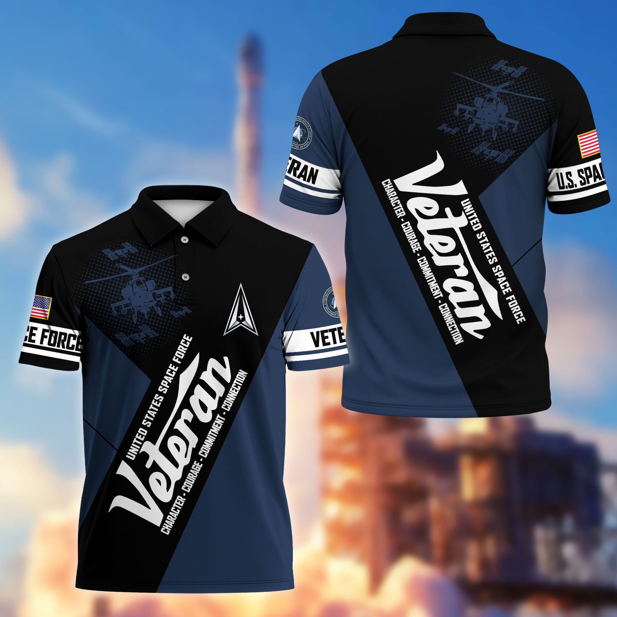 Premium US Veterans Polo Shirt, Gifts For US Veterans, Gifts On Father's Day, Veterans Day.