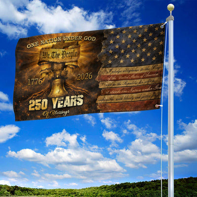 Premium America 250th Anniversary Grommet Flag, America 250th Flag, America 250th Birthday, Best Gifts On Independence Day, Veterans Day.