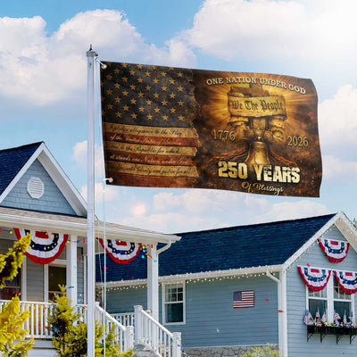 Premium America 250th Anniversary Grommet Flag, America 250th Flag, America 250th Birthday, Best Gifts On Independence Day, Veterans Day.