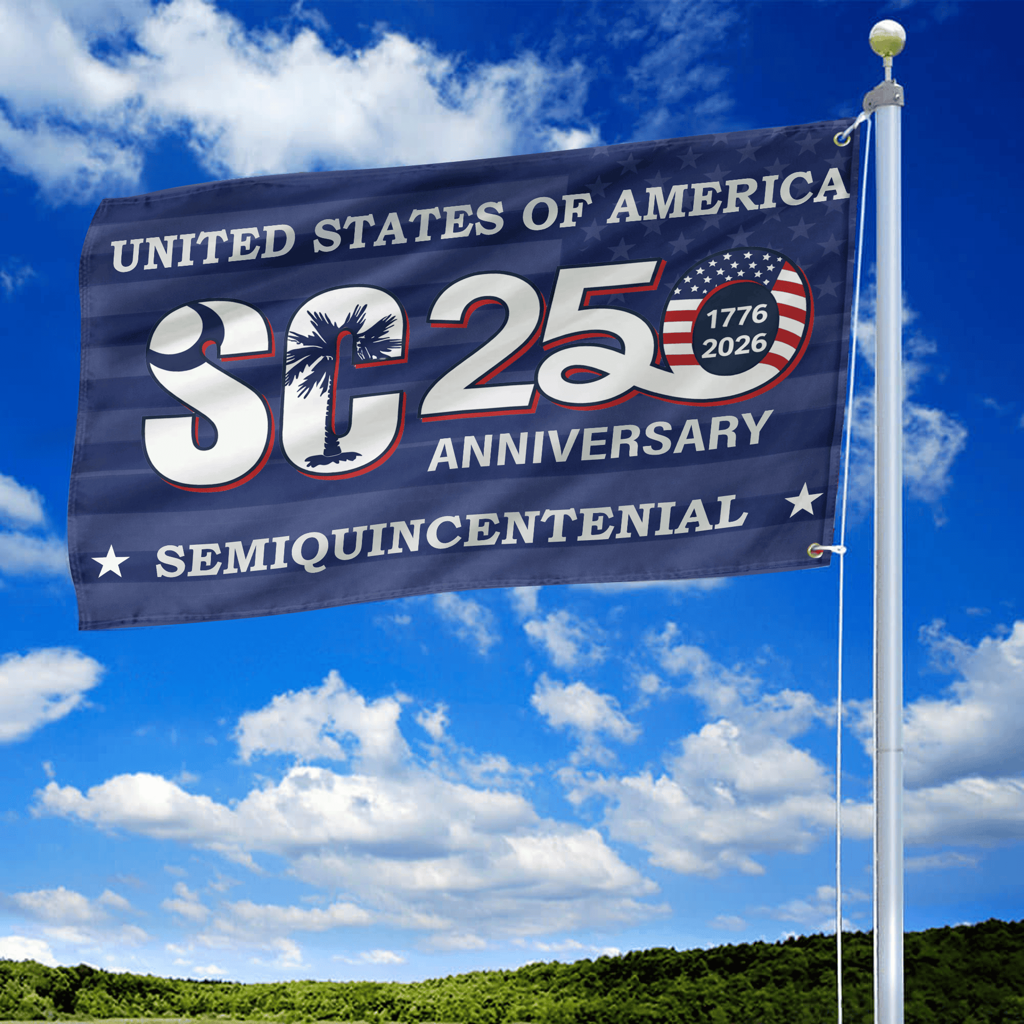 Premium America 250th Anniversary Grommet Flag, America 250th Flag, America 250th Birthday, Best Gifts On Independence Day, Veterans Day.