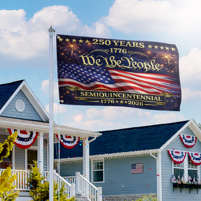 Premium America 250th Anniversary Grommet Flag, America 250th Flag, America 250th Birthday, Best Gifts On Independence Day, Veterans Day.