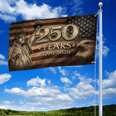 Premium America 250th Anniversary Grommet Flag, America 250th Flag, America 250th Birthday, Best Gifts On Independence Day, Veterans Day.