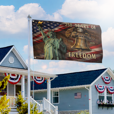 Premium America 250th Anniversary Grommet Flag, America 250th Flag, America 250th Birthday, Best Gifts On Independence Day, Veterans Day.