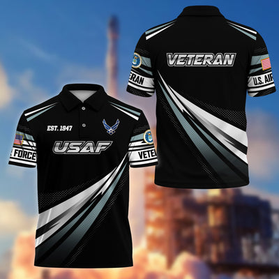 Premium US Veterans Polo Shirt, Gifts For US Veterans, Gifts On Father's Day, Veterans Day.