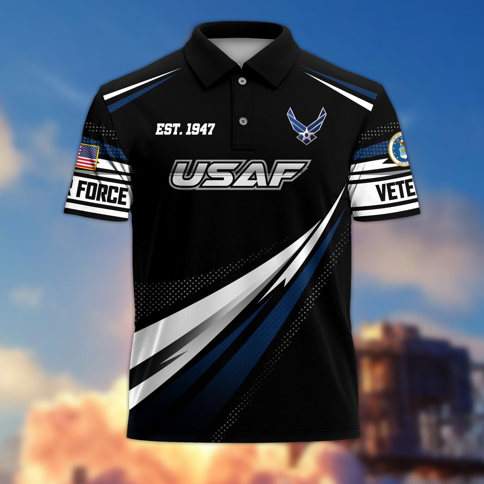 Premium US Veterans Polo Shirt, Gifts For US Veterans, Gifts On Father's Day, Veterans Day.