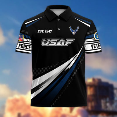 Premium US Veterans Polo Shirt, Gifts For US Veterans, Gifts On Father's Day, Veterans Day.