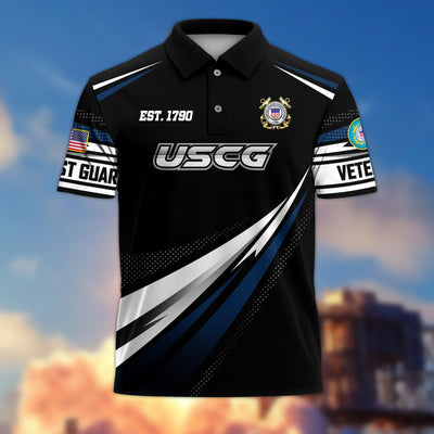 Premium US Veterans Polo Shirt, Gifts For US Veterans, Gifts On Father's Day, Veterans Day.