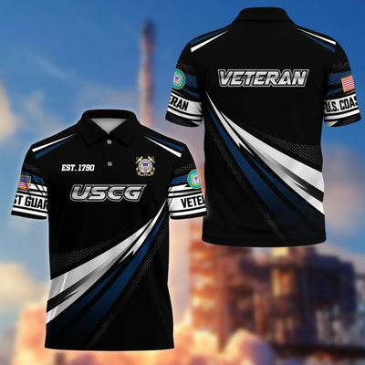 Premium US Veterans Polo Shirt, Gifts For US Veterans, Gifts On Father's Day, Veterans Day.
