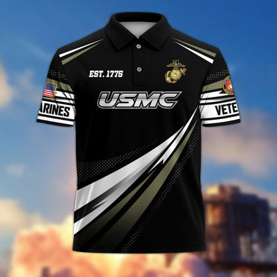 Premium US Veterans Polo Shirt, Gifts For US Veterans, Gifts On Father's Day, Veterans Day.