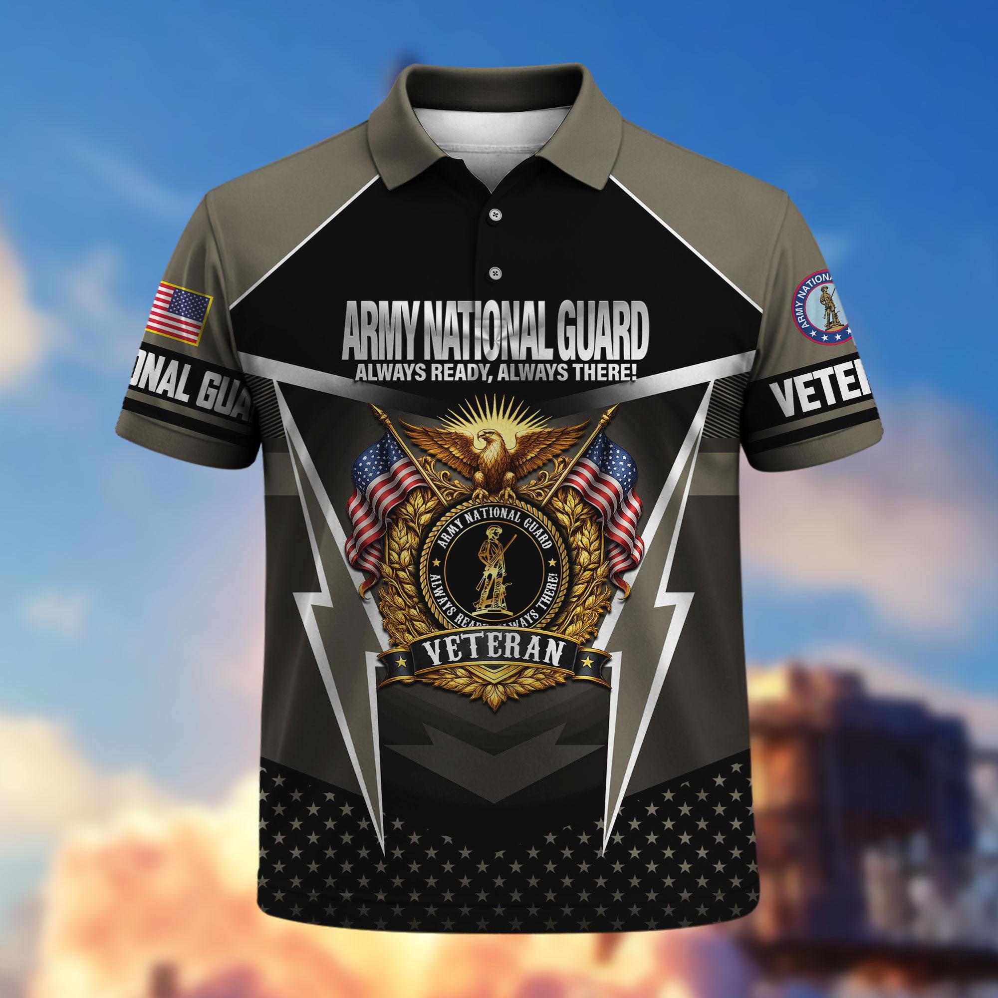 Premium US Veterans Polo Shirt, Gifts For US Veterans, Gifts On Father's Day, Veterans Day.