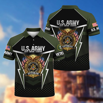 Premium US Veterans Polo Shirt, Gifts For US Veterans, Gifts On Father's Day, Veterans Day.