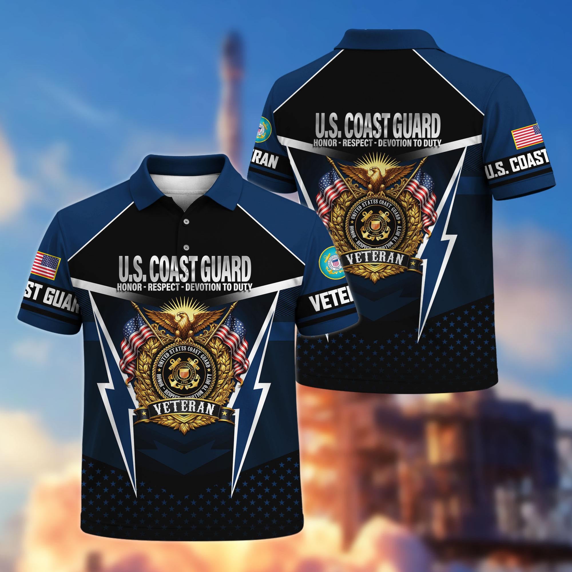 Premium US Veterans Polo Shirt, Gifts For US Veterans, Gifts On Father's Day, Veterans Day.