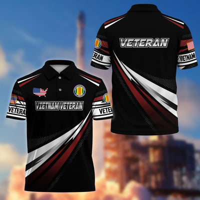 Premium US Veterans Polo Shirt, Gifts For US Veterans, Gifts On Father's Day, Veterans Day.