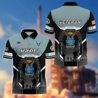 Premium US Veterans Polo Shirt, Gifts For US Veterans, Gifts On Father's Day, Veterans Day.