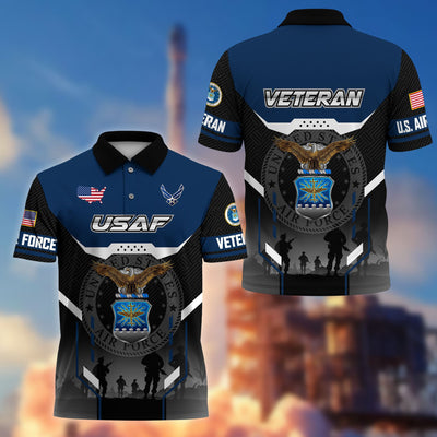 Premium US Veterans Polo Shirt, Gifts For US Veterans, Gifts On Father's Day, Veterans Day.
