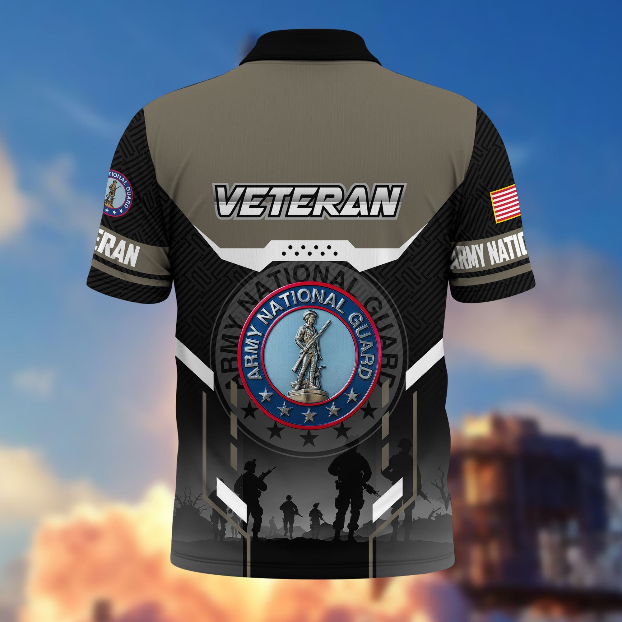 Premium US Veterans Polo Shirt, Gifts For US Veterans, Gifts On Father's Day, Veterans Day.