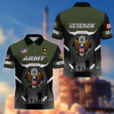 Premium US Veterans Polo Shirt, Gifts For US Veterans, Gifts On Father's Day, Veterans Day.