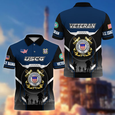 Premium US Veterans Polo Shirt, Gifts For US Veterans, Gifts On Father's Day, Veterans Day.