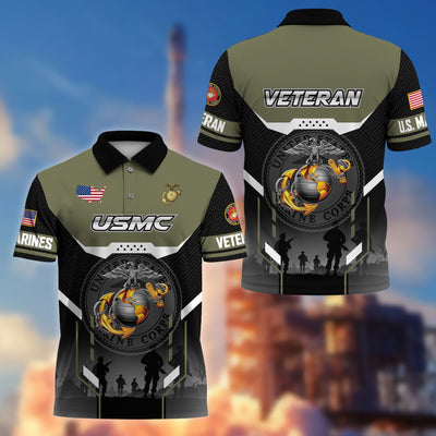 Premium US Veterans Polo Shirt, Gifts For US Veterans, Gifts On Father's Day, Veterans Day.