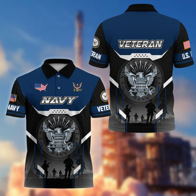 Premium US Veterans Polo Shirt, Gifts For US Veterans, Gifts On Father's Day, Veterans Day.