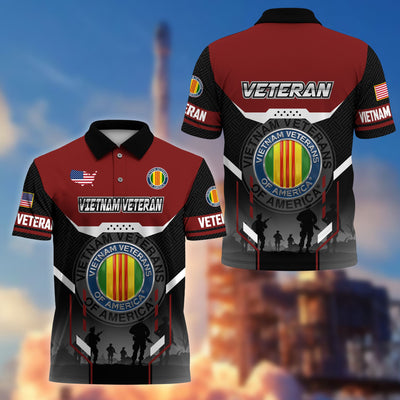 Premium US Veterans Polo Shirt, Gifts For US Veterans, Gifts On Father's Day, Veterans Day.