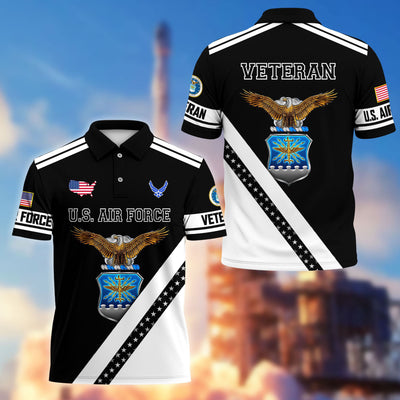 Premium US Veterans Polo Shirt, Gifts For US Veterans, Gifts On Father's Day, Veterans Day.