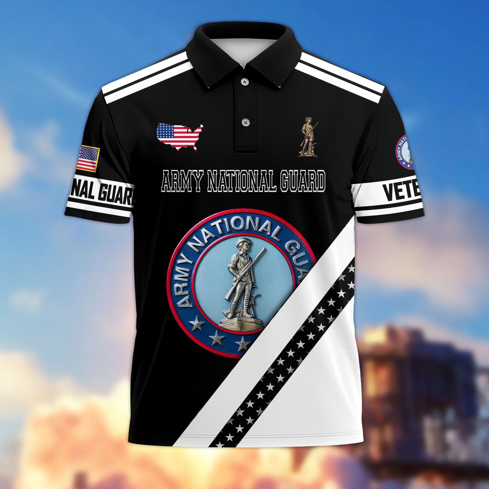 Premium US Veterans Polo Shirt, Gifts For US Veterans, Gifts On Father's Day, Veterans Day.