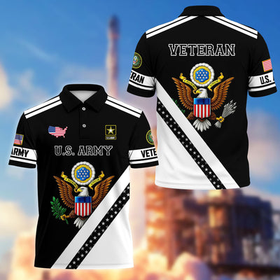 Premium US Veterans Polo Shirt, Gifts For US Veterans, Gifts On Father's Day, Veterans Day.