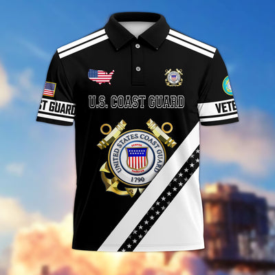 Premium US Veterans Polo Shirt, Gifts For US Veterans, Gifts On Father's Day, Veterans Day.