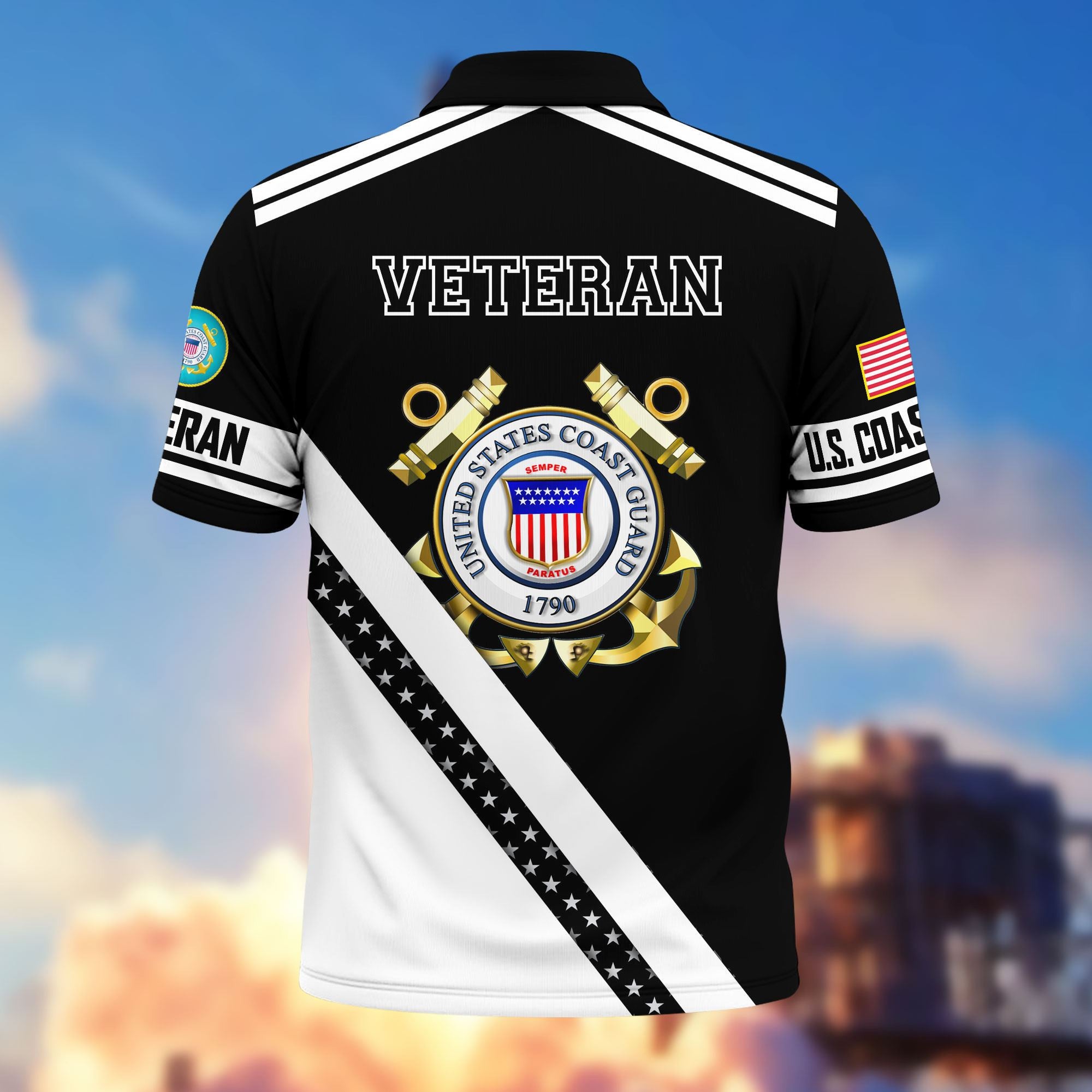 Premium US Veterans Polo Shirt, Gifts For US Veterans, Gifts On Father's Day, Veterans Day.