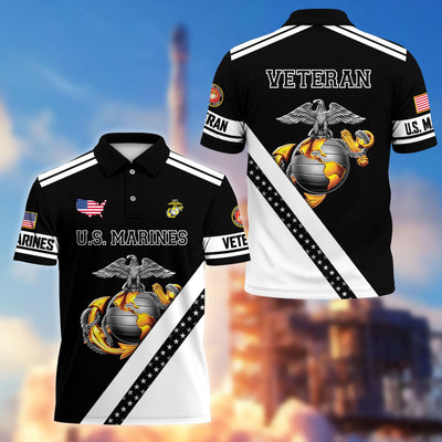 Premium US Veterans Polo Shirt, Gifts For US Veterans, Gifts On Father's Day, Veterans Day.