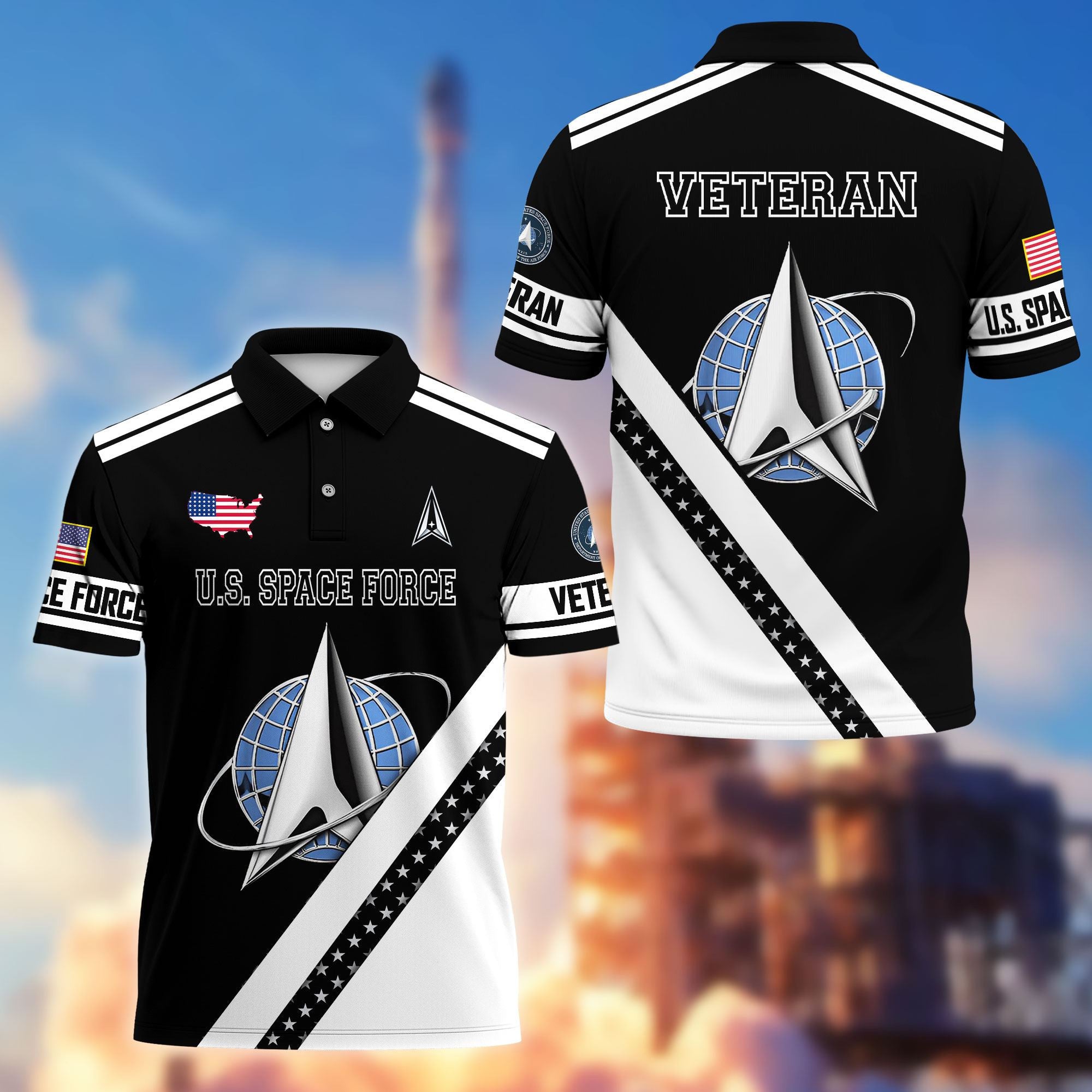 Premium US Veterans Polo Shirt, Gifts For US Veterans, Gifts On Father's Day, Veterans Day.