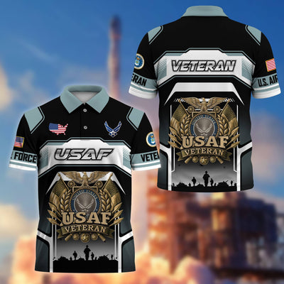 Premium US Veterans Polo Shirt, Gifts For US Veterans, Gifts On Father's Day, Veterans Day.