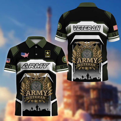 Premium US Veterans Polo Shirt, Gifts For US Veterans, Gifts On Father's Day, Veterans Day.