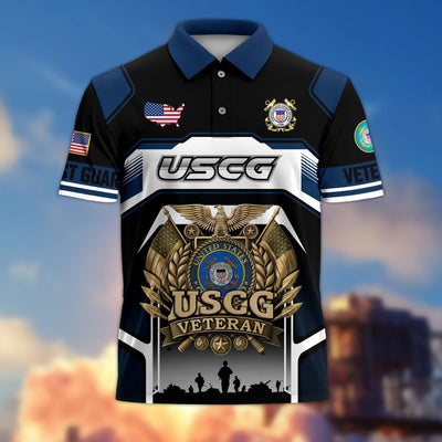 Premium US Veterans Polo Shirt, Gifts For US Veterans, Gifts On Father's Day, Veterans Day.