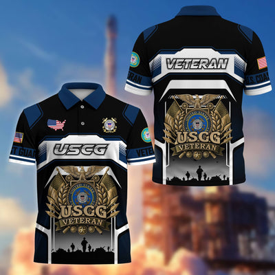 Premium US Veterans Polo Shirt, Gifts For US Veterans, Gifts On Father's Day, Veterans Day.