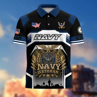 Premium US Veterans Polo Shirt, Gifts For US Veterans, Gifts On Father's Day, Veterans Day.