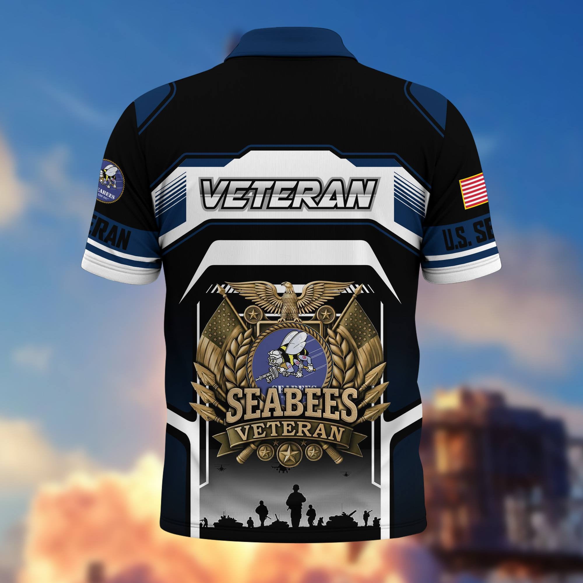 Premium US Veterans Polo Shirt, Gifts For US Veterans, Gifts On Father's Day, Veterans Day.