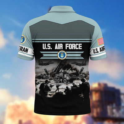 Premium US Veterans Polo Shirt, Gifts For US Veterans, Gifts On Father's Day, Veterans Day.
