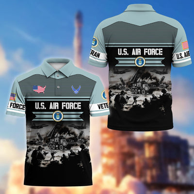 Premium US Veterans Polo Shirt, Gifts For US Veterans, Gifts On Father's Day, Veterans Day.