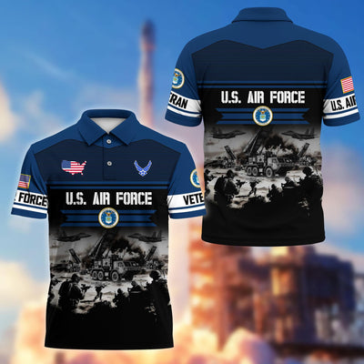 Premium US Veterans Polo Shirt, Gifts For US Veterans, Gifts On Father's Day, Veterans Day.