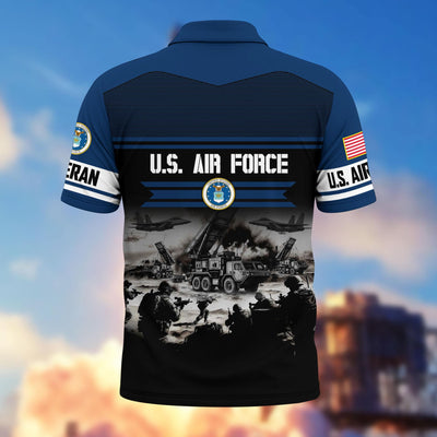 Premium US Veterans Polo Shirt, Gifts For US Veterans, Gifts On Father's Day, Veterans Day.