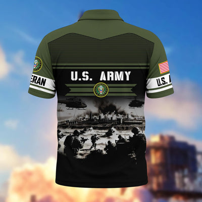 Premium US Veterans Polo Shirt, Gifts For US Veterans, Gifts On Father's Day, Veterans Day.