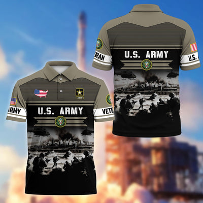 Premium US Veterans Polo Shirt, Gifts For US Veterans, Gifts On Father's Day, Veterans Day.