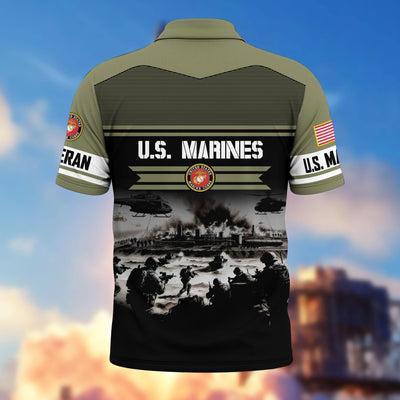 Premium US Veterans Polo Shirt, Gifts For US Veterans, Gifts On Father's Day, Veterans Day.